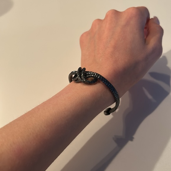 Adjustable Guess bracelet in charcoal gray. Fits small wrist. - Picture 3 of 4